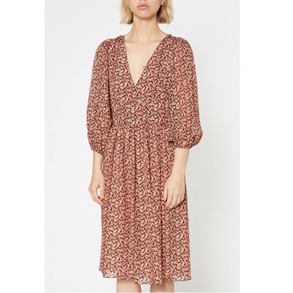 Vanessa Bruno 100% Silk Floral “Ilkie” Dress